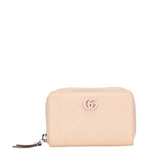 Gucci Double GG Zip Around Wallet Pink Leather
